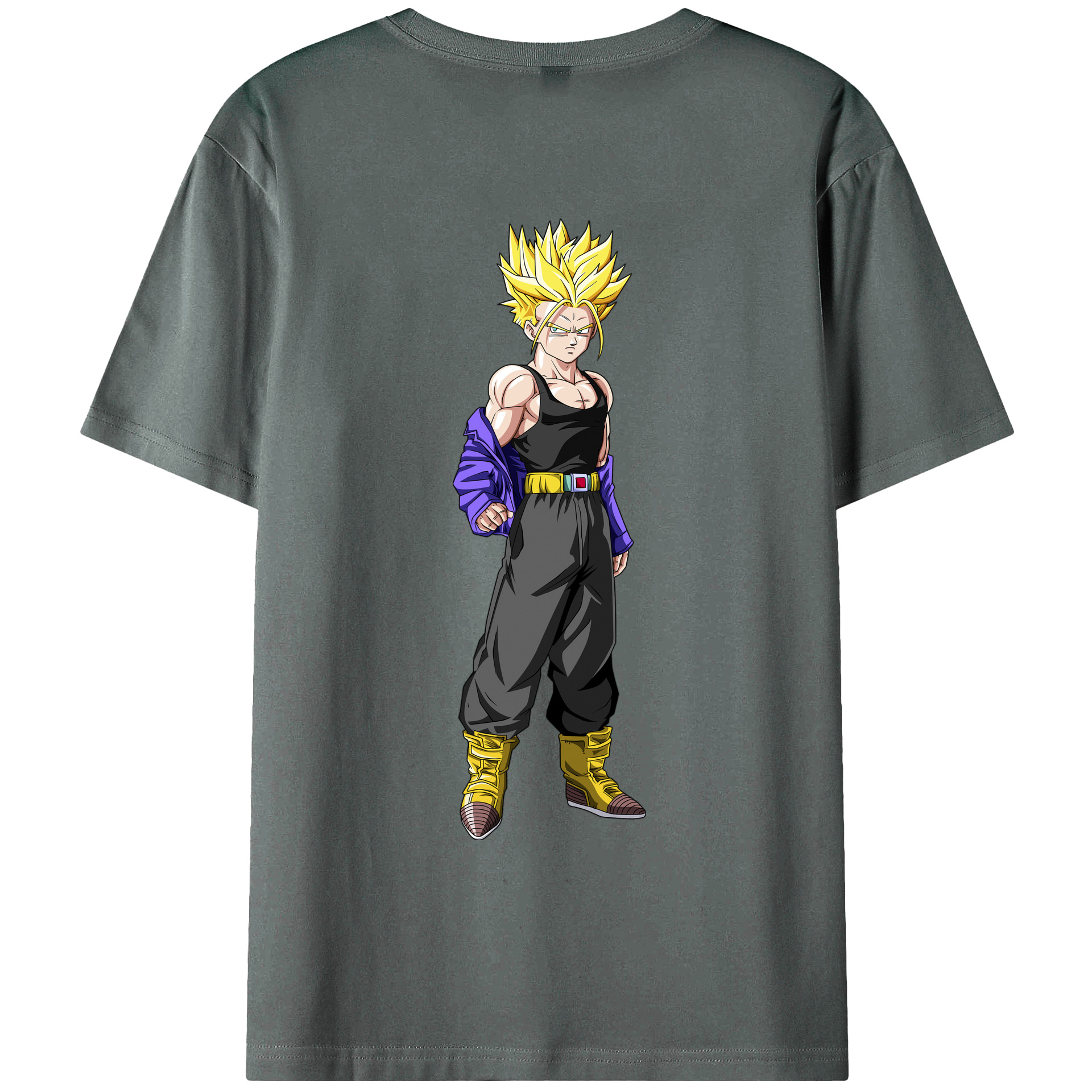 （画像用） ドラゴンボール トランクス（Torankusu）DRAGON BALL Trunks 綿100％ メンズ半袖Tシャツ（バックプリント） 通気性